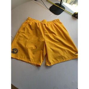 Nike Mens Dri-Fit Athletic Training Shorts Yellow Wildcat Football AQ3495 XXL